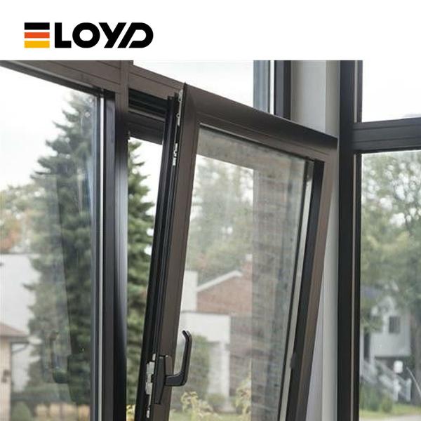 Soundproof Double Glazing Aluminium Tilt And Turn Window Replacement