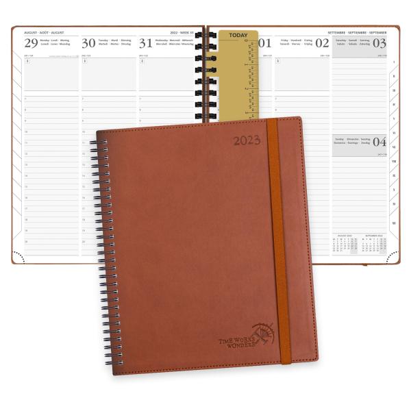 ECO Friendly Poprun 2023 Custom Planner Large Size Vegan Leather