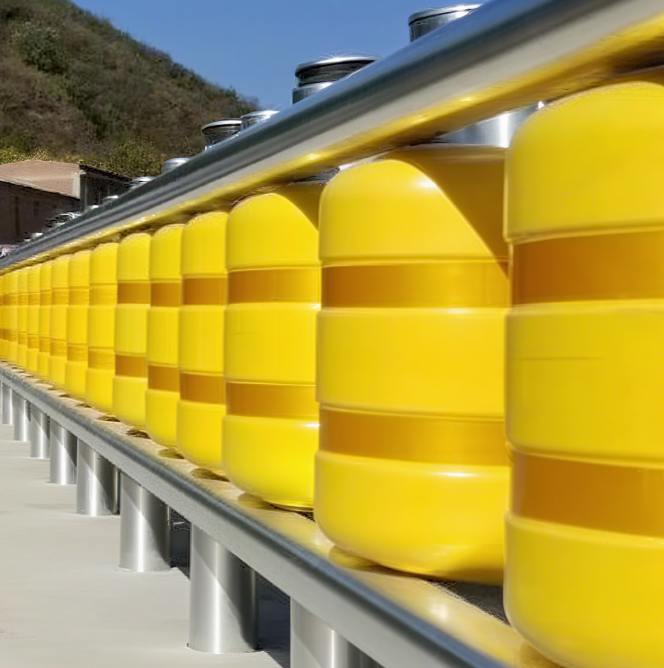 ROADSAFE Barrier High-Strength Rotating Roller Guardrail – Impact Absorbing Highway Safety System | Popular in KSA