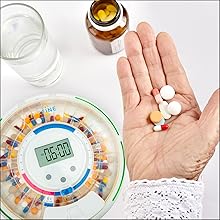 Portable Multifunctional Timing Alarm Clock Intelligent Electronic Medicine Box For Elderly Pill Storage Cases Reminder Feature