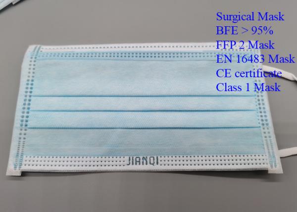 Non Toxic Surgical Medical Mask Extra Soft Ear Loops Eliminate Pressure To Ears