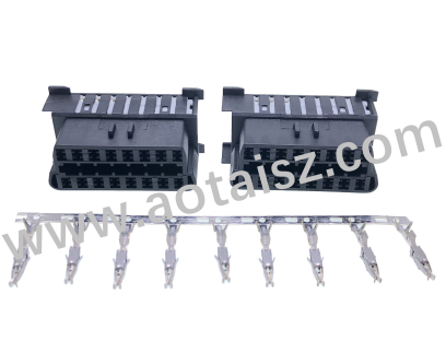 12V ABS/PVC OBD2 Code Reader OBD Scanner Connector Auto Diagnostic Wire Harness with Voltage