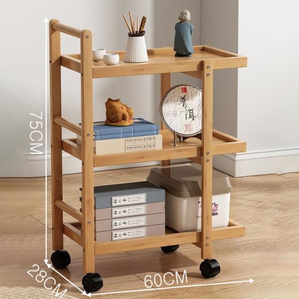 Living Room Furniture Coffee Table Multi Layers Household Moving Shelf Cart Rolling Bedside Sofa Side for Household Decor