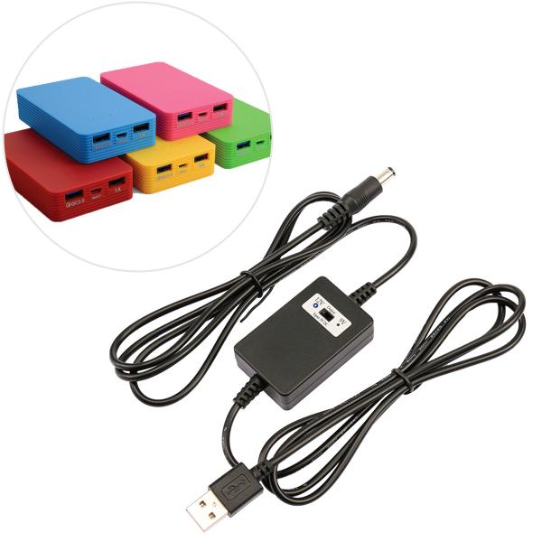 Cabo Conversor DC Step Up de 5V para 12V 2A para GPS de Carro, Modem Wifi
