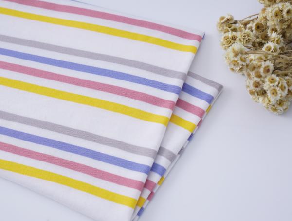 Natural Skin-Friendly Breathable Striped Knit Fabric For Leisure Wear