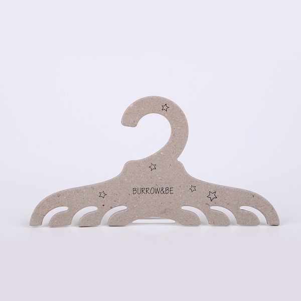 Cardboard Baby Clothes Paper Hanger Custom Logo CMYK Printing With Metal Clip