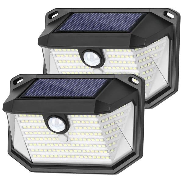 Ultra-Bright Solar Motion Sensor Wall Light Waterproof LED Outdoor Lighting For Garden, Fence, Patio & Security