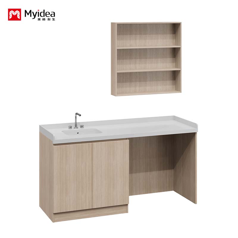 Commercial-Grade Bathroom Vanity with Sintered Stone Deck – Waterproof & Stain-Resistant, Ideal for Apartment Complexes and Hotels.