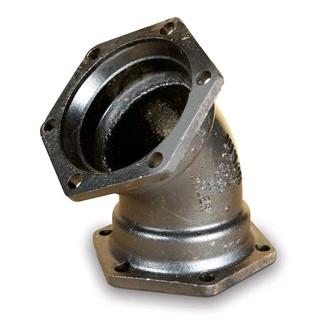 Natural Cast Iron Pipe Fittings Short Body 45 Degree Bend Short Radius Elbow