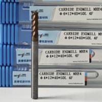 HRC55-60 Dureté Coupeuse à fraisage à quatre bords à plan 4 mm φ4.0x12x4Dx50mm revêtement TiAlSi