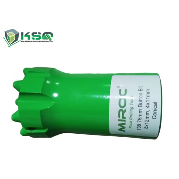 T38-76mm Tungsten Carbide Threaded Button Bit with Ballistic and Spherical Buttons for Rock Drilling