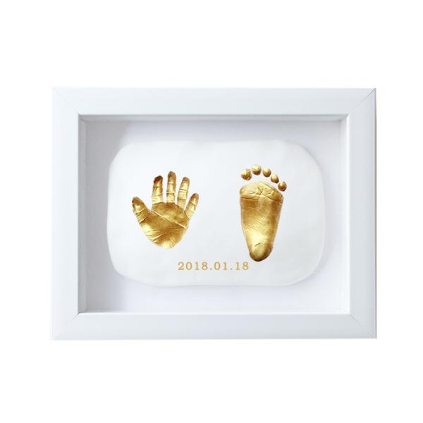 Newborn Baby Keepsake Box Hand And Foot Print Frame For Souvenir Gifts