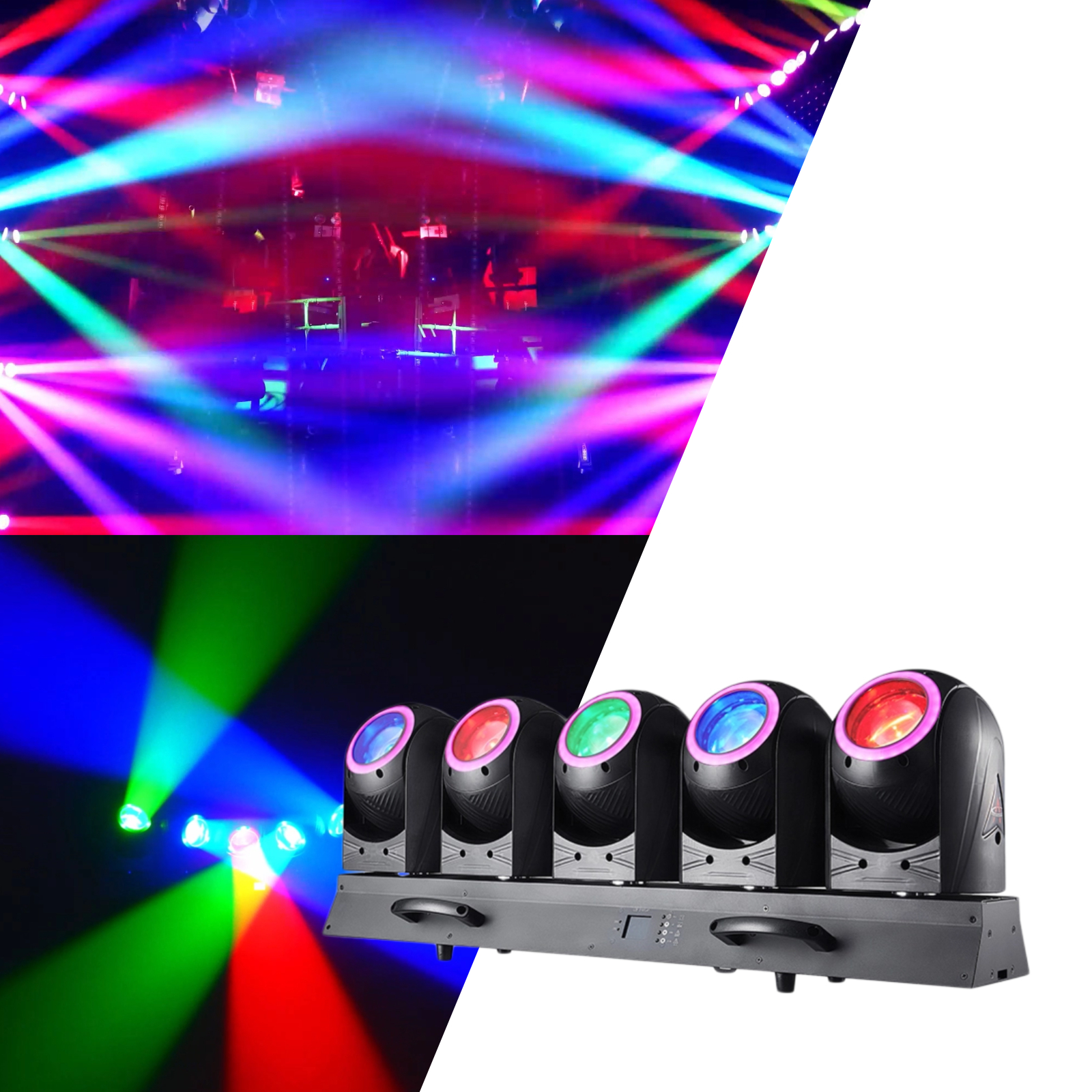 AT500K Aoyalong Private Model Sharpy Dj Lights Moving Head Zoom 5x80W RGBW LED Focusing Light for Nightclub Bars Stage Concerts