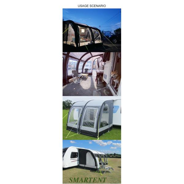 Шатер тента стороны автомобиля Rw каравана воздуха серого цвета 300D Оксфорда тента стороны крыши автомобиля 390X250X240CM