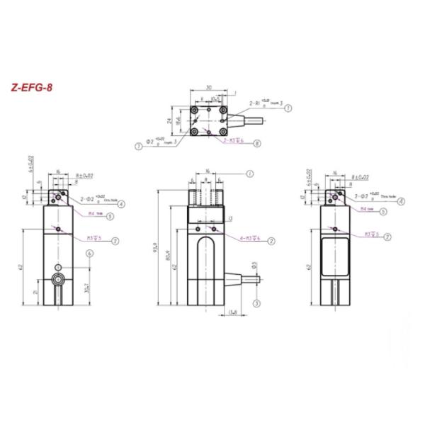 Robot Electrical Gripper Hitbot Z-EFG-8 Automatic Industrial Robot For Clamp