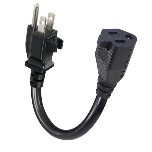 6 Foot 14AWG Heavy Duty Power Strip Replacement with Cable Management Clip and NEMA 5-15P Plug 3 Outlet Extension Cord