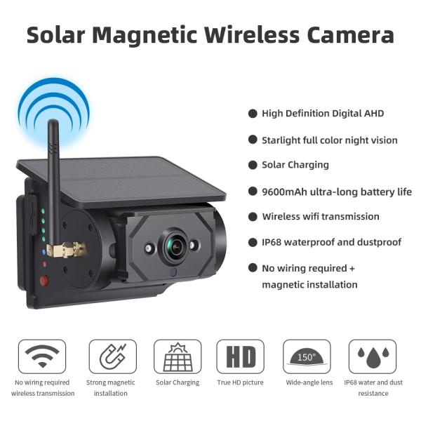 Solar Powered WiFi Backup Security System Waterproof CCD Image Sensor Dash Cam