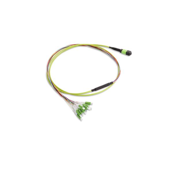 OM3 MPO Harness Cable For 40G 100G Network Applications