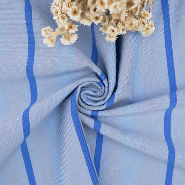 Mercerized Cotton Striped Knit Fabric Soft 95 Cotton 5 Spandex 175cm Width