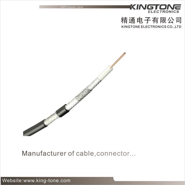 RG59 ST Coaxial Cable 0.64mm BC Solid PE 95% CCA Braid PVC Jacket