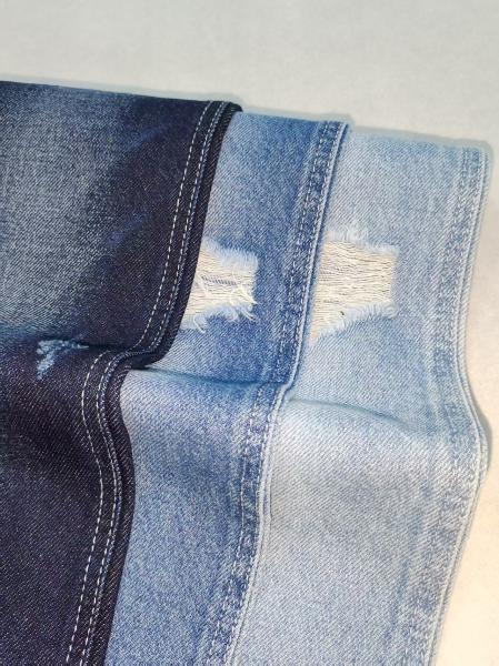 Tissu denim coton polyester   Style SERGÉ non élastique 75% COTON JSD3306  pour vêtements de mode
