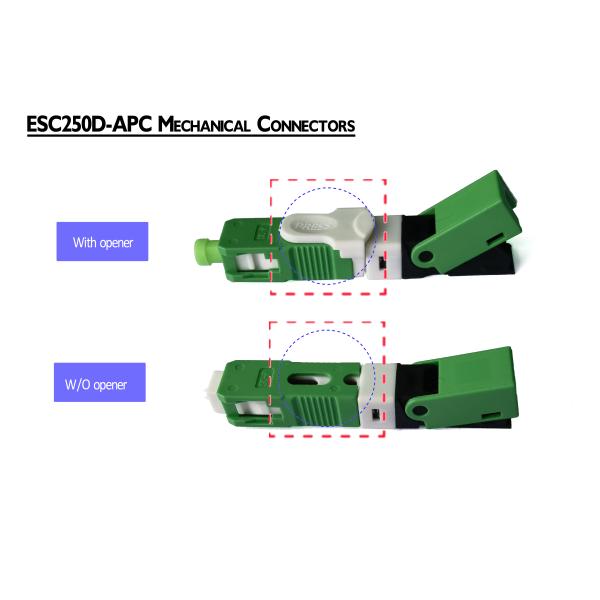 ESC250D SC APC Field Fast Assembly Mechanical Connector FTTH for Drop Cable 2*3mm Green