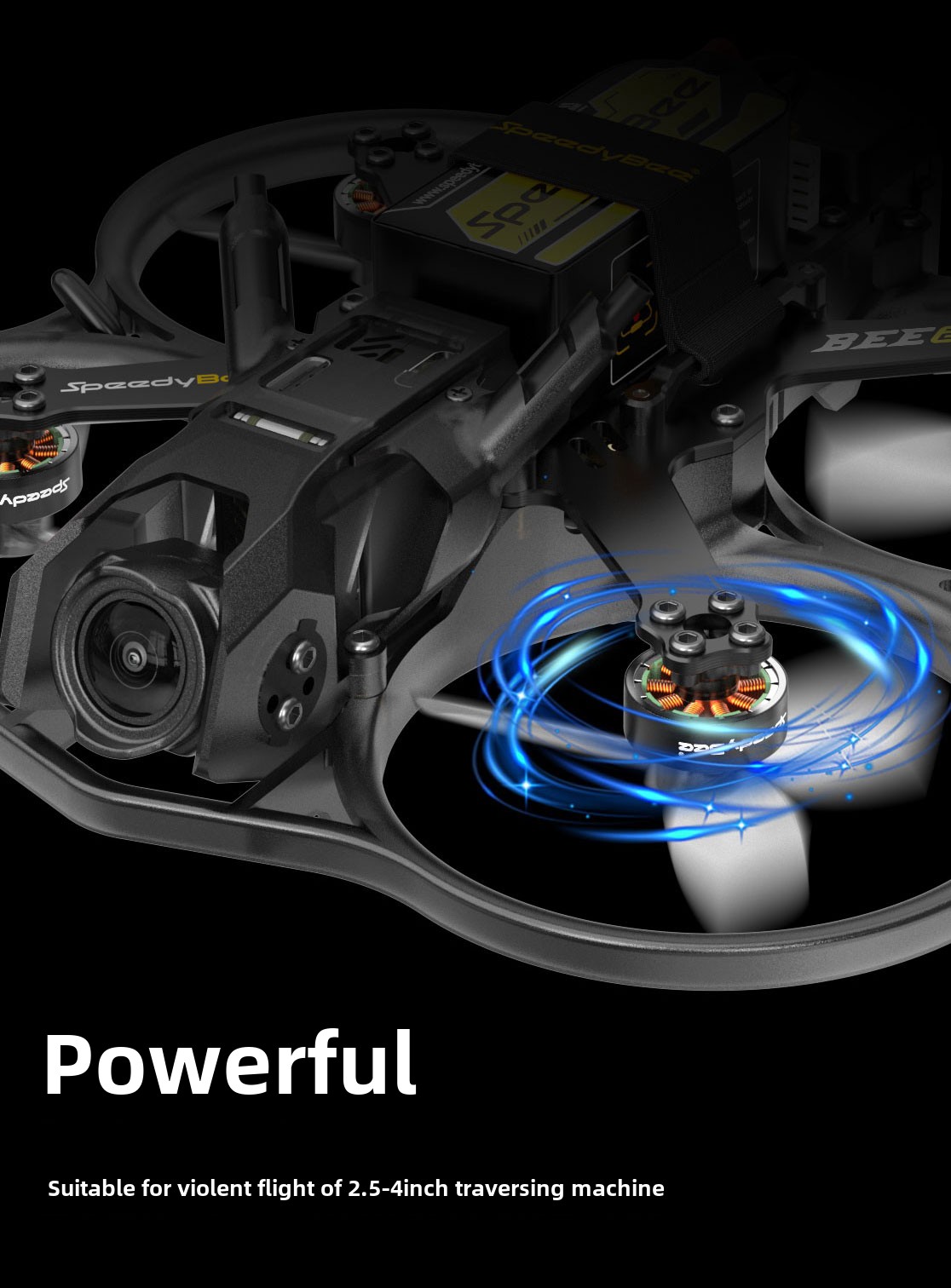 Speedybee V2 FPV Racing Drone Parts 2.5inch Bee25 Ride-Through Machine 1404-4600Kv Brushless Motor Silicone Adapter Upgrade