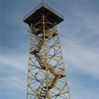 Torre de vigilancia galvanizada en caliente de 4 patas Torre de vigilancia de fuego de acero angular