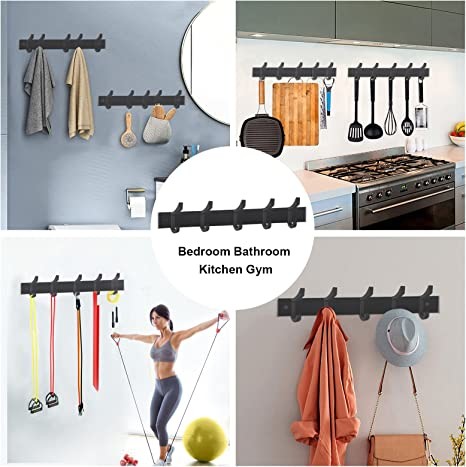 Heavy Duty Stainless Steel Robe Hooks Black Matte Color For Hanging Coat