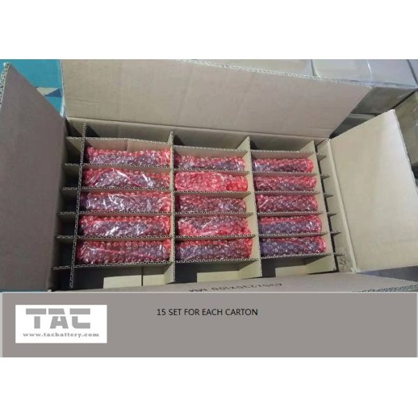 Outdoor Solar Lithium  Ion Battery Pack 3.7V ICR18650 UL1642  500 Times Circle Life