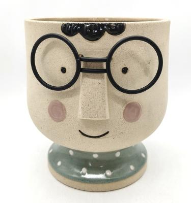 Unique Boy Shaped Flower Succulent Pot 3D Ceramic Lovely Instagram