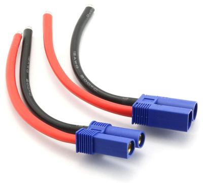 Cabo fêmea masculino do fio 14AWG 10cm do conector de bateria da tomada EC3 para o zangão de RC