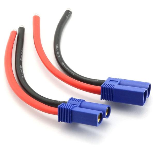 Cable hembra-varón del alambre 14AWG el 10cm del conector de batería del enchufe EC3 para el abejón de RC