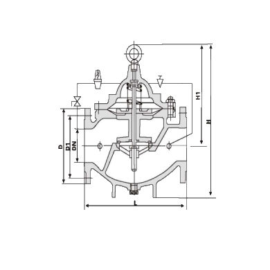 Hydraulic Pressure Reducing Valve Ductile Iron GGG50 Type For Industrial Plants Aqueducts
