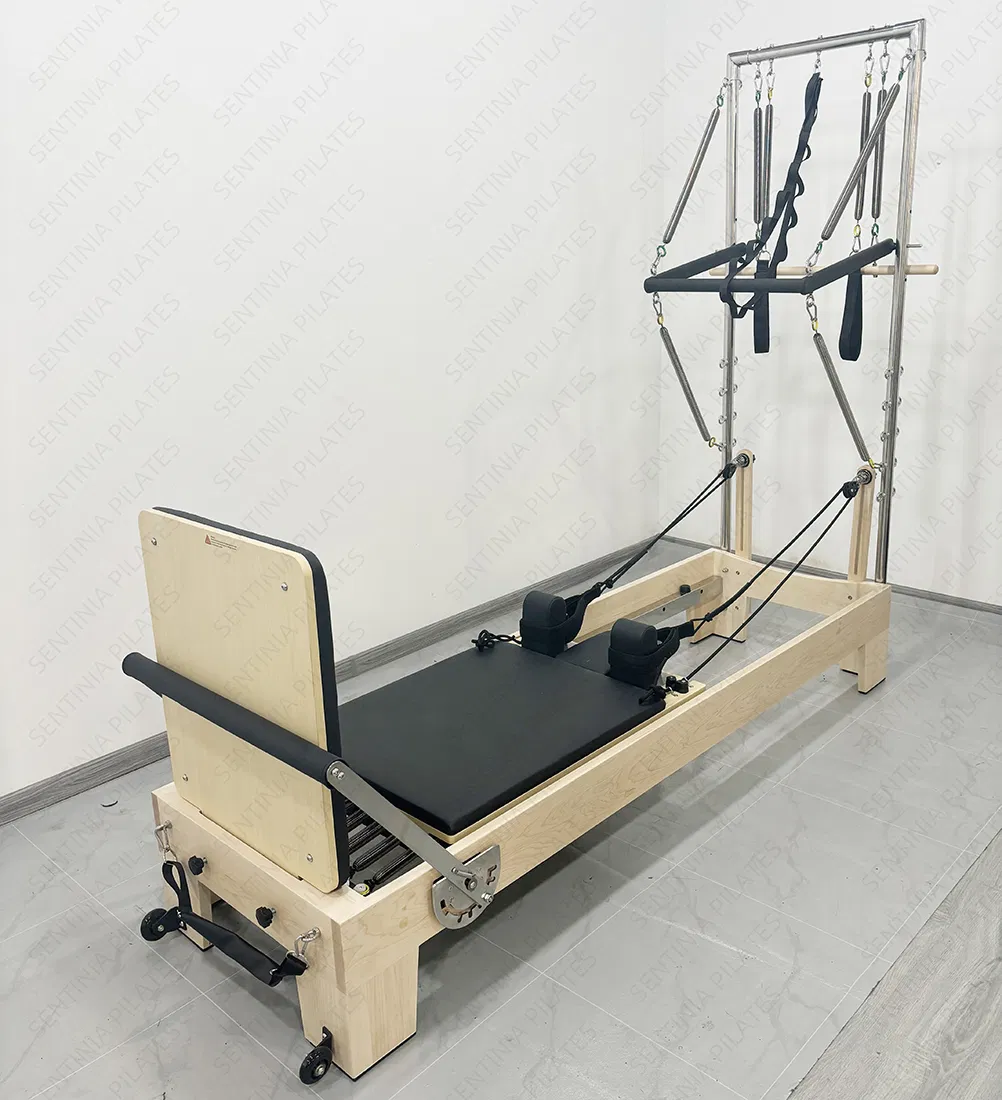 Maple Wood Power Pilates Tower Machine Reformer Machine Adjustable Springs