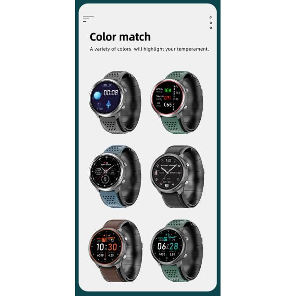 Montre intelligente P30 de moniteur de santé de tension artérielle d'ECG de pompe à air 1,3 pouces pour des soins de santé