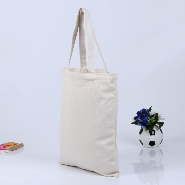Top grade full color pattern plain white cotton shopping tote bag