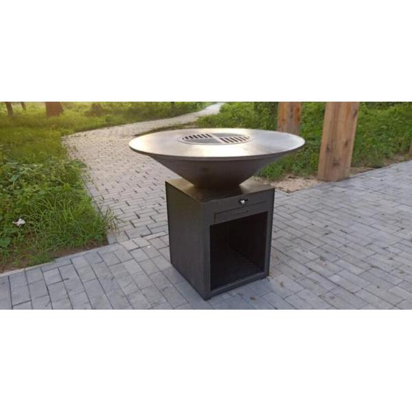 Высокотемпературная устойчивая черная картина вокруг ямы и гриля огня Corten стальных