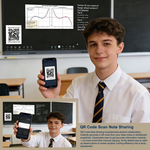 ETTO AI Education Board 4K Interactive Smart Display with AI Tracking Camera and TÜV Low Blue Light