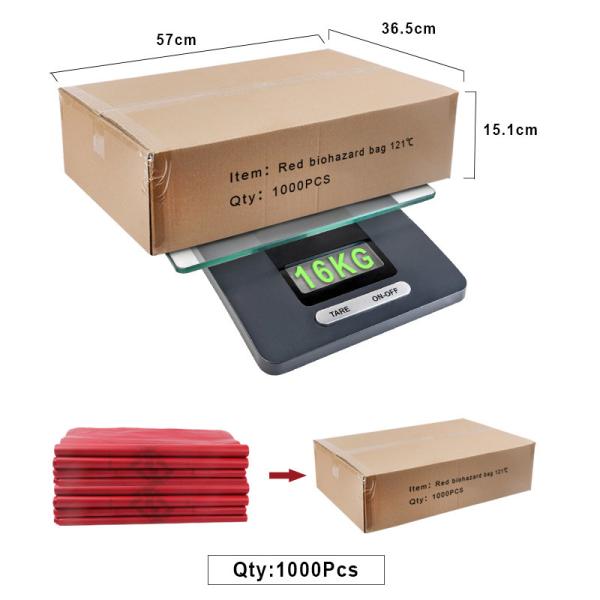 121 Degree Autoclavable Biohazard Plastic Bags with Heat Seal and Customizable Size for Medical Waste