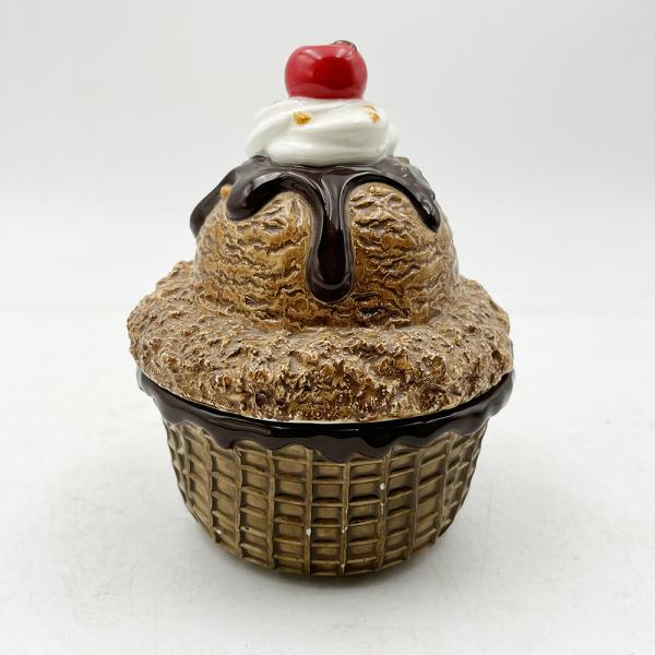 Порцелановый продукт Милый керамический подарок Мороженое банка Контейнер свечи для домашнего украшения 6,5 дюймов высотой