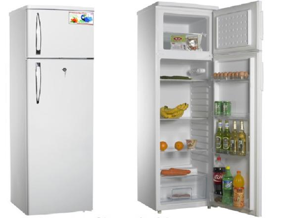 368L DC upright solar fridge freezer AC/DC compressor fridge ( upright double door 98L-518L)