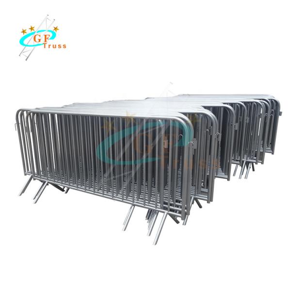 Steel Stage Barriers Galvanized Iron Crash Temporary Metal Road Use