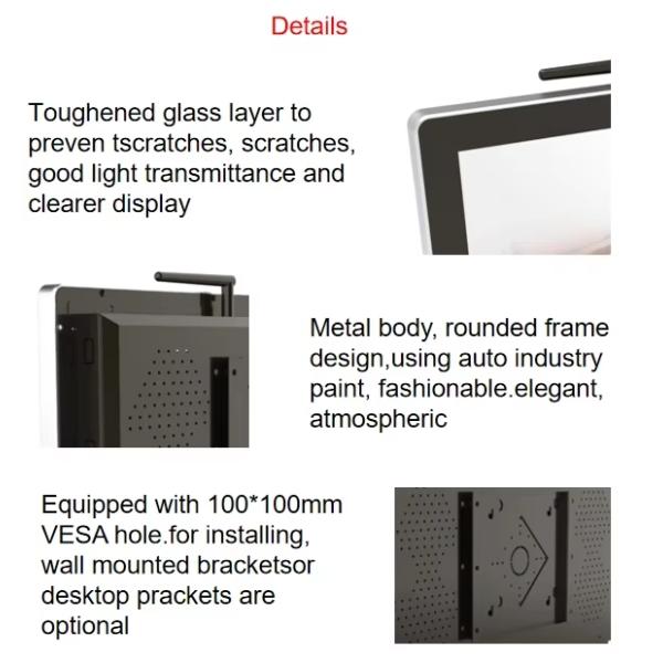 27inch Embedded Touch Monitor PC PCAP Touch Tempered Glass Android Module Web Panel JLD-TPC-270