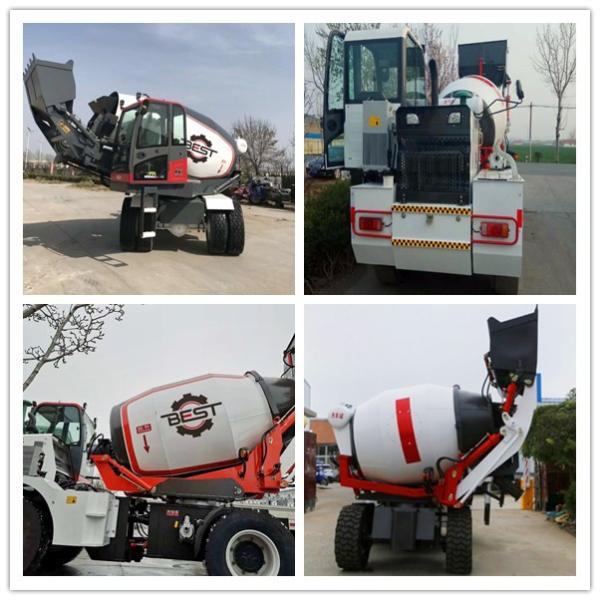 Bidirectional Driving Mobile Concrete Mixer Truck For Road Construction