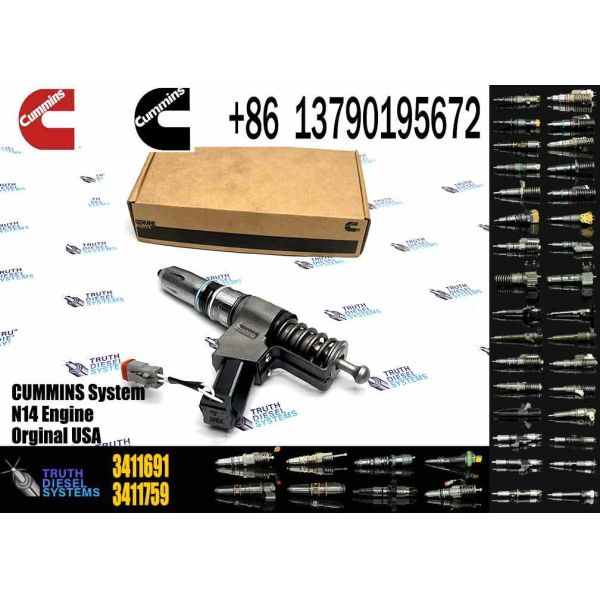 OEM N14 Engine Parts Common Rail Diesel Fuel Injector 3411760 3411691 3411765 3411766 For Cummins Engine Bulk Sale of Injectors