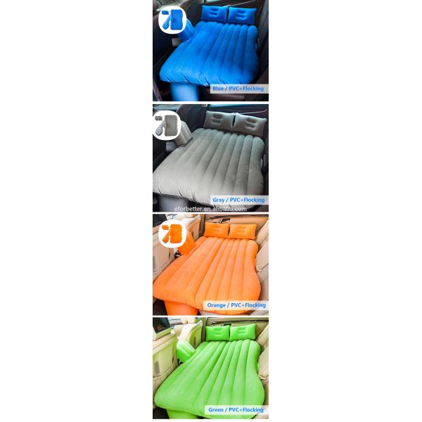 Blue Inflatable Air Bed Pregnancy Mattress , Inflatable Car Bed For Back Seat