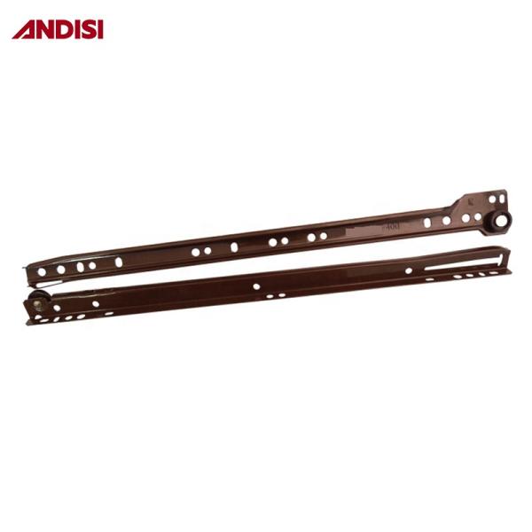 Powder Coated Roller Slides for Sturdy Furniture Cabinet Drawers in White Brown Black