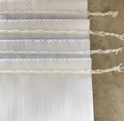 sacos brancos resistentes tecidos PP do polipropileno 50kg da poeira do saco 25kg