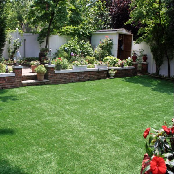 Safe Soft Artificial Grass Play Area Flat Shape UV Proof School Landscaping